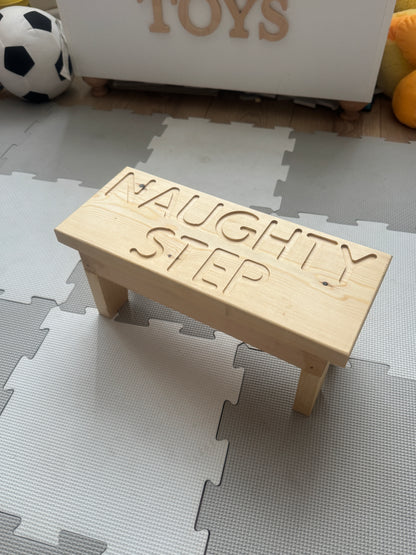 Wooden Naughty Step / Toddler Time-Out Stool
