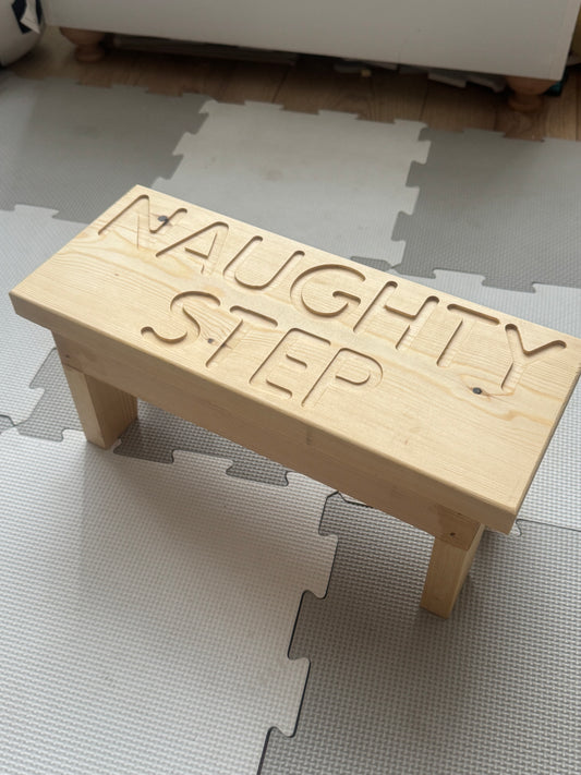 Wooden Naughty Step / Toddler Time-Out Stool