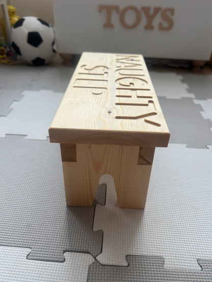 Wooden Naughty Step / Toddler Time-Out Stool