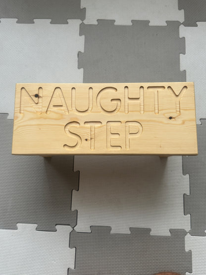 Wooden Naughty Step / Toddler Time-Out Stool